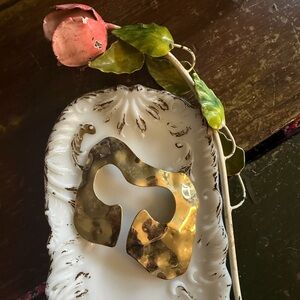 Vintage hammered brass brutalist style belt buckle?